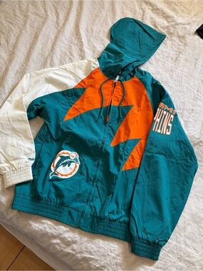 Mitchell & Ness Miami Dolphins Hooded Windbreaker